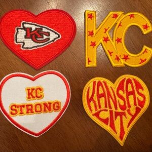 NEW Kansas City Chiefs Embroidered Patches Set